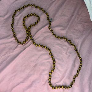 Plunder Long Wooden Beaded Necklace